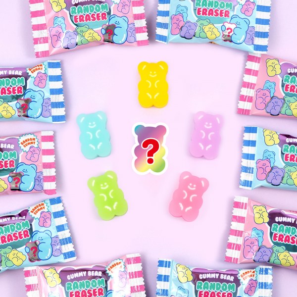 ピンクフットクマゼリーランダム消しゴム