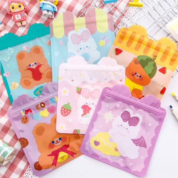 かわいいキャラクター耳ジッパーバッグ包装バッグギフト包装小道具保管