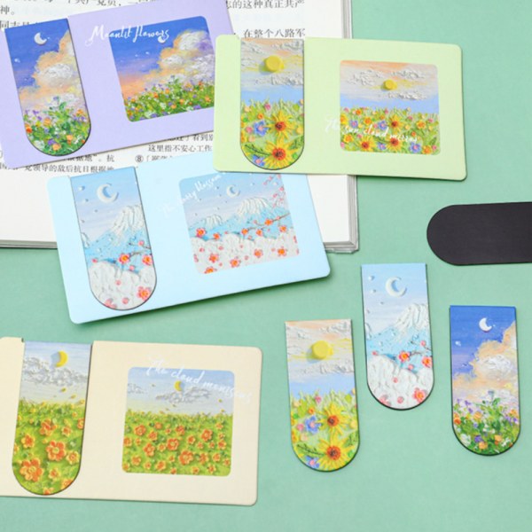 四季マグネットしおり磁気ブックマークブックホルダー4color