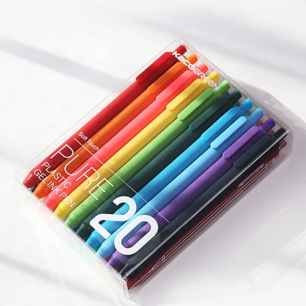 カコピュアソフトジェルペンボールペンニュートラルペン20色セット