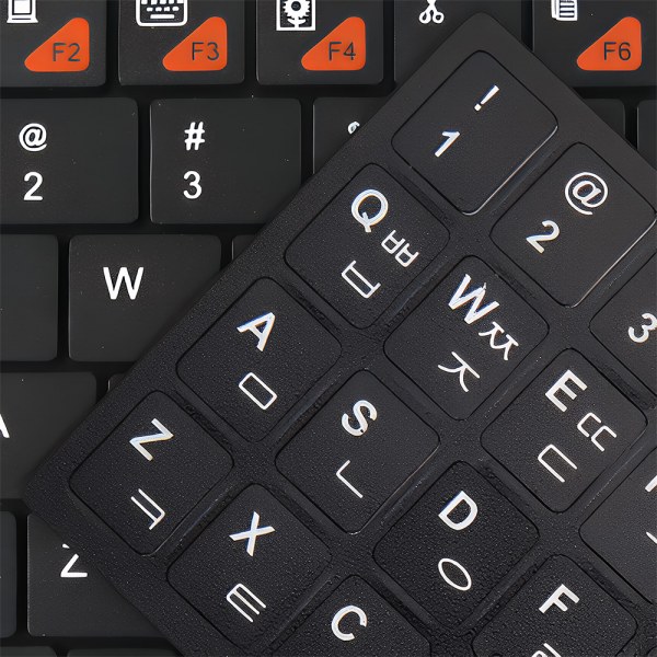 キーボードハングルキーボードプレートシールブラックホワイトホワイト英語キーボード