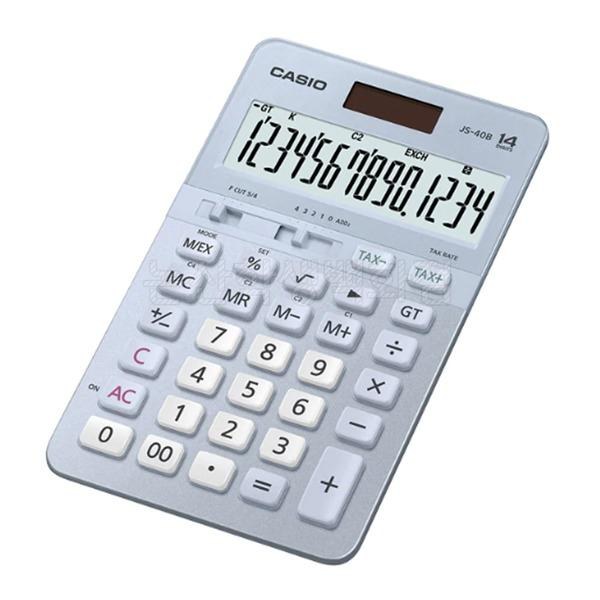 カシオ電卓JS 40Bブルー