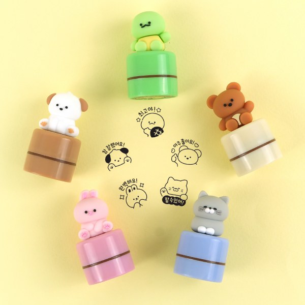 ピンクフットミニフィギュアスタンプ
