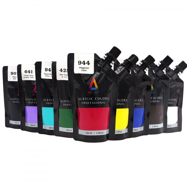 プロフェッショナルアクリル絵具100ml 24色ブラックAAP10024