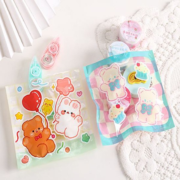 かわいいキャラクタージッパーバッグ包装バッグギフト包装小道具保管