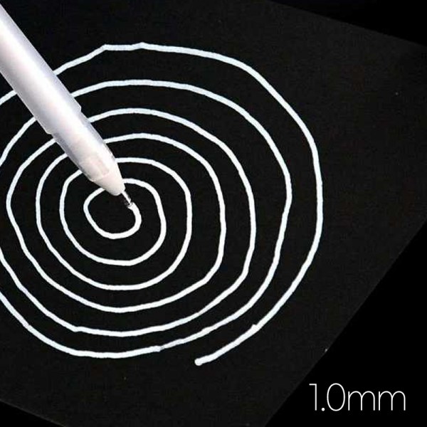 [イノアート]ホワイトタッチジェルペン1.0mm 12個入り1打