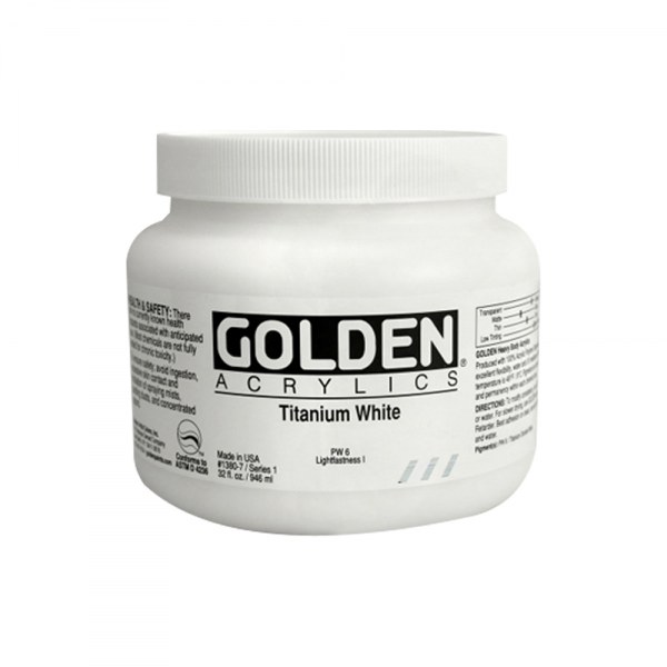 ゴールデン最高級アクリル絵具 946ml 1380_Titanium White